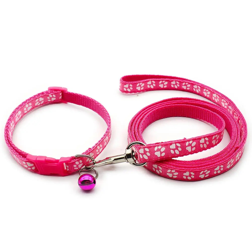 24Sets Dog Cat Leash Adjustable Leashes Collar Puppy Outdoor Walking Personalized Terier Schnauzer Outdoor Traction Rope General