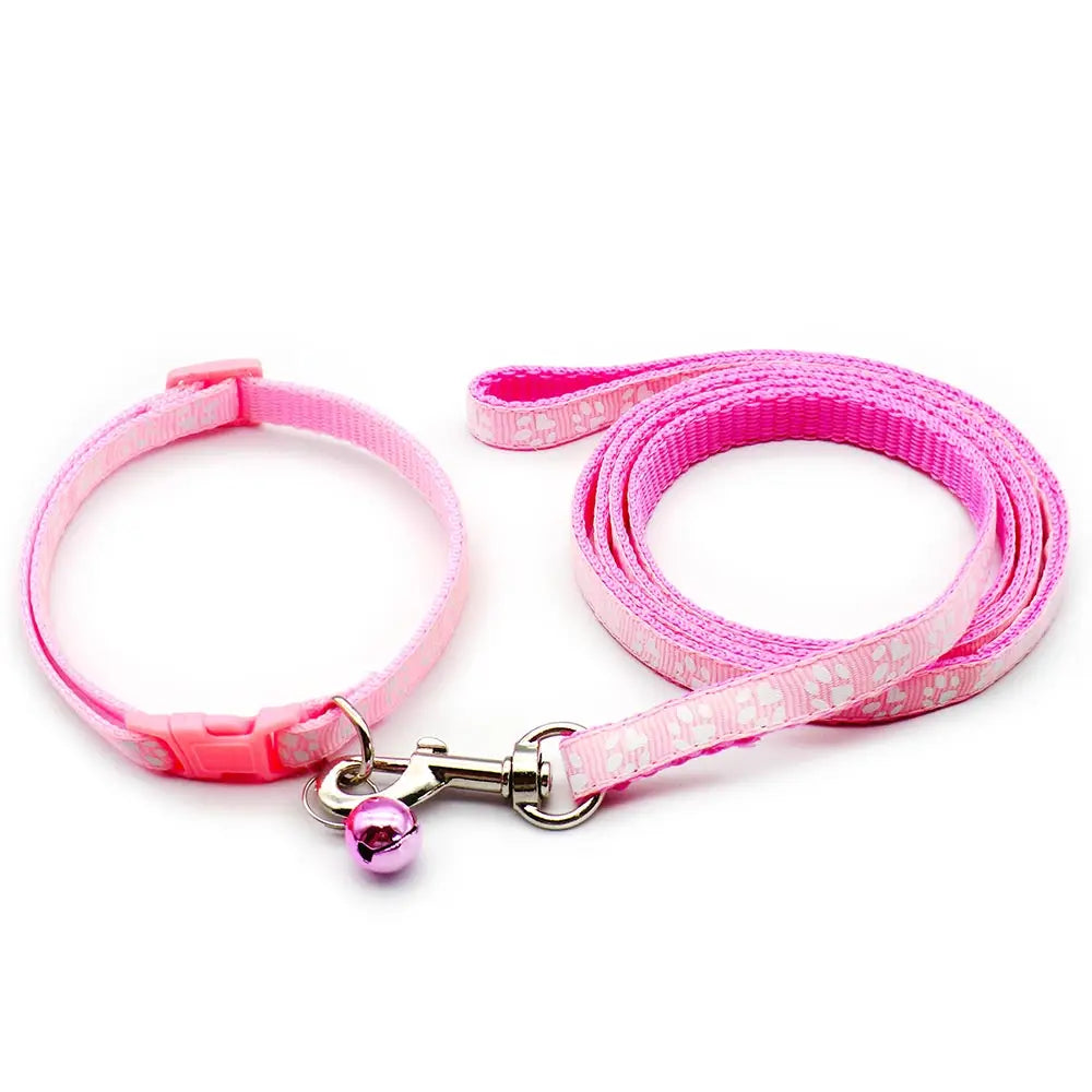 24Sets Dog Cat Leash Adjustable Leashes Collar Puppy Outdoor Walking Personalized Terier Schnauzer Outdoor Traction Rope General
