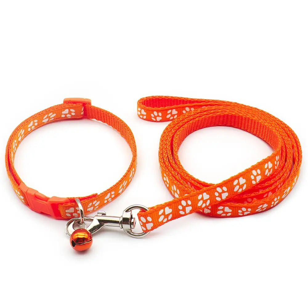 24Sets Dog Cat Leash Adjustable Leashes Collar Puppy Outdoor Walking Personalized Terier Schnauzer Outdoor Traction Rope General