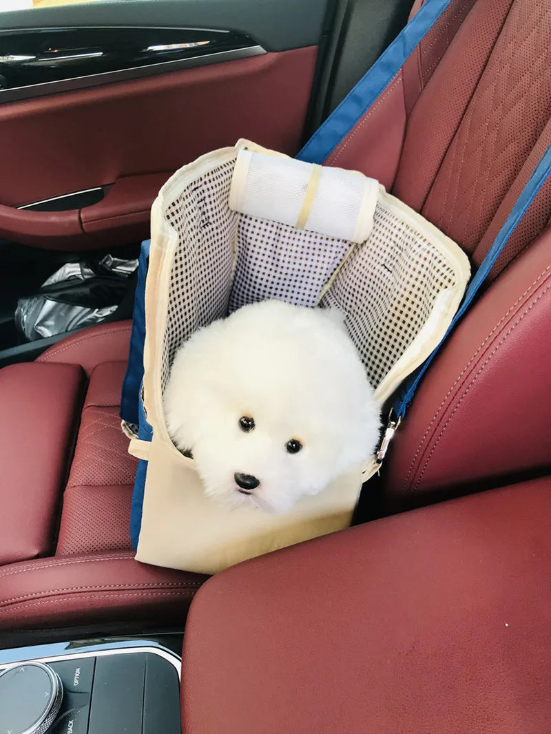 Dog Car Seat Dog Booster Car Seat Cat Carrier Bag Cat Bed for Small Dogs Cats Pet Car Seat with Pad and Straps for Dogs Cats