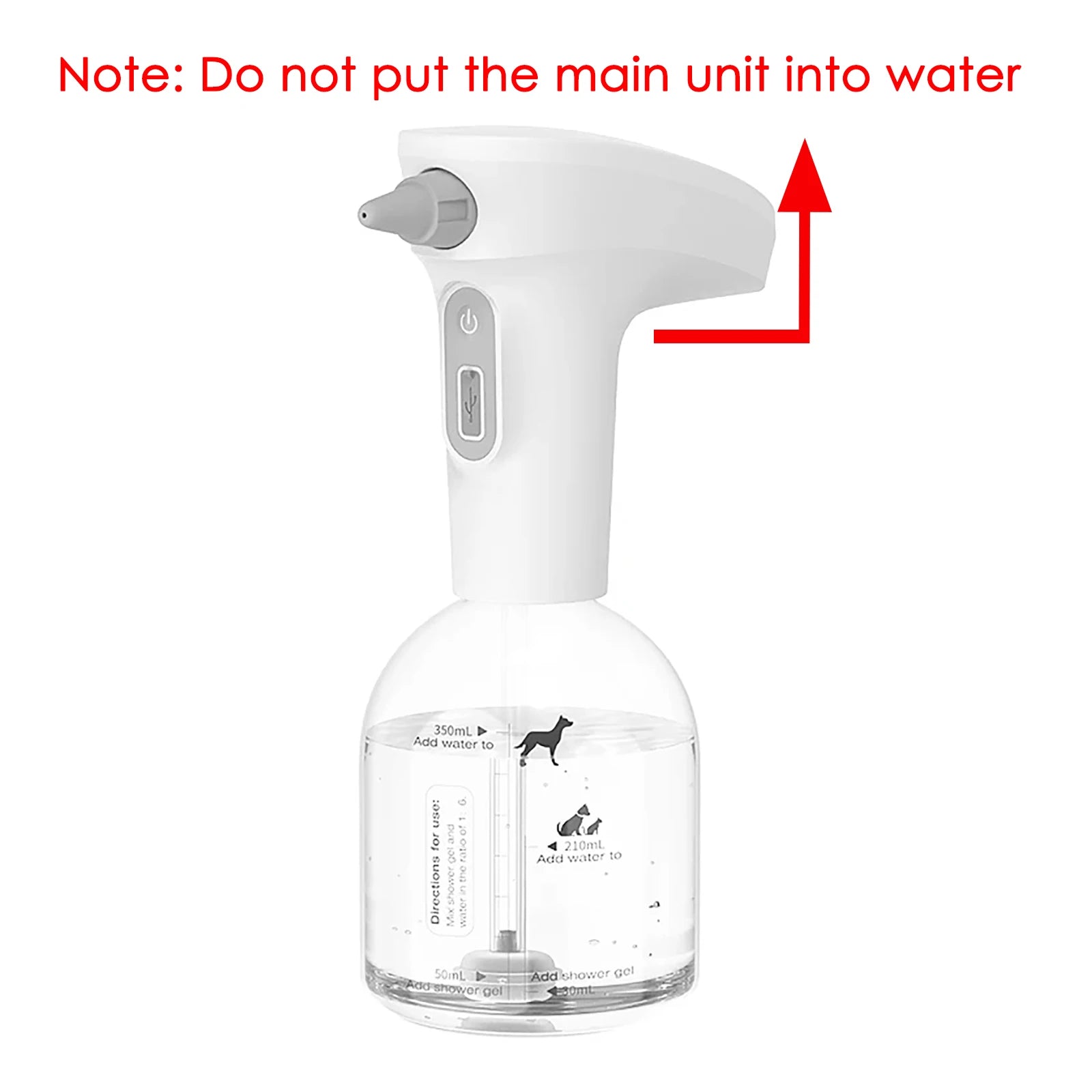 Cat Automatic Foam Soap Dispenser Cordless Pet Bath Cleaning Electric Dog Shampoo Foam Machine Pet Sprayer Supplies