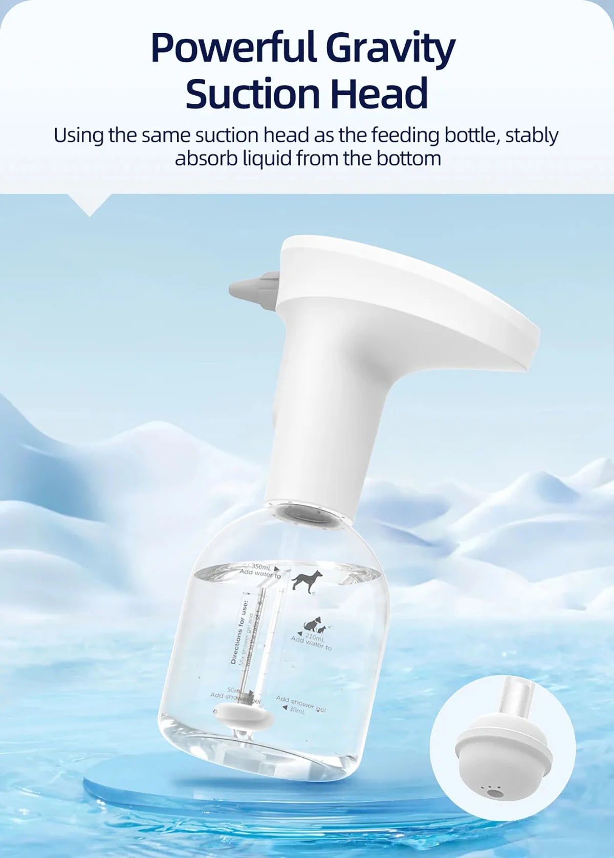 Cat Automatic Foam Soap Dispenser Cordless Pet Bath Cleaning Electric Dog Shampoo Foam Machine Pet Sprayer Supplies