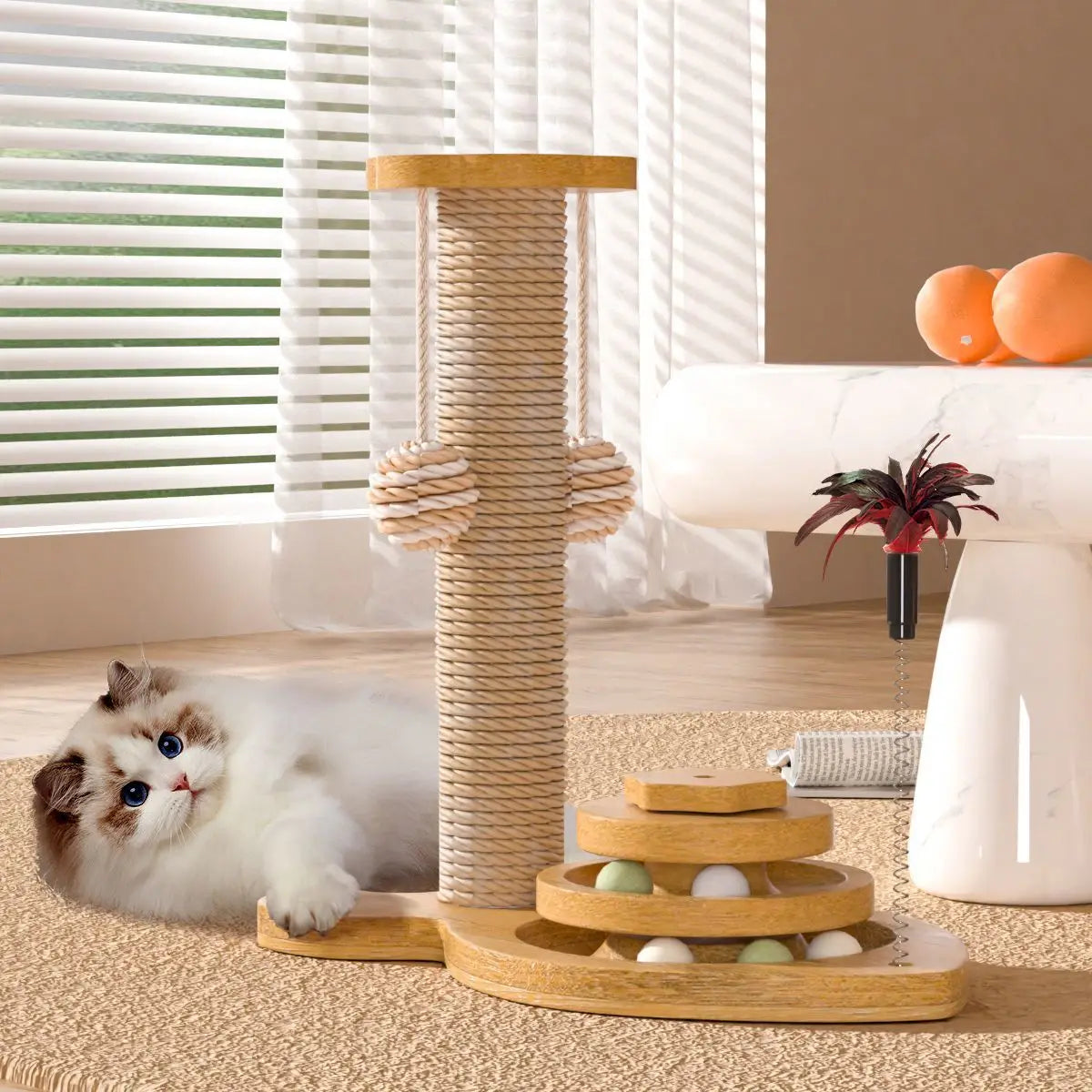 New Toy Wear-Resistant Universal Scratching Board Vertical Grinding Claw Column Integrated Multi-Layer