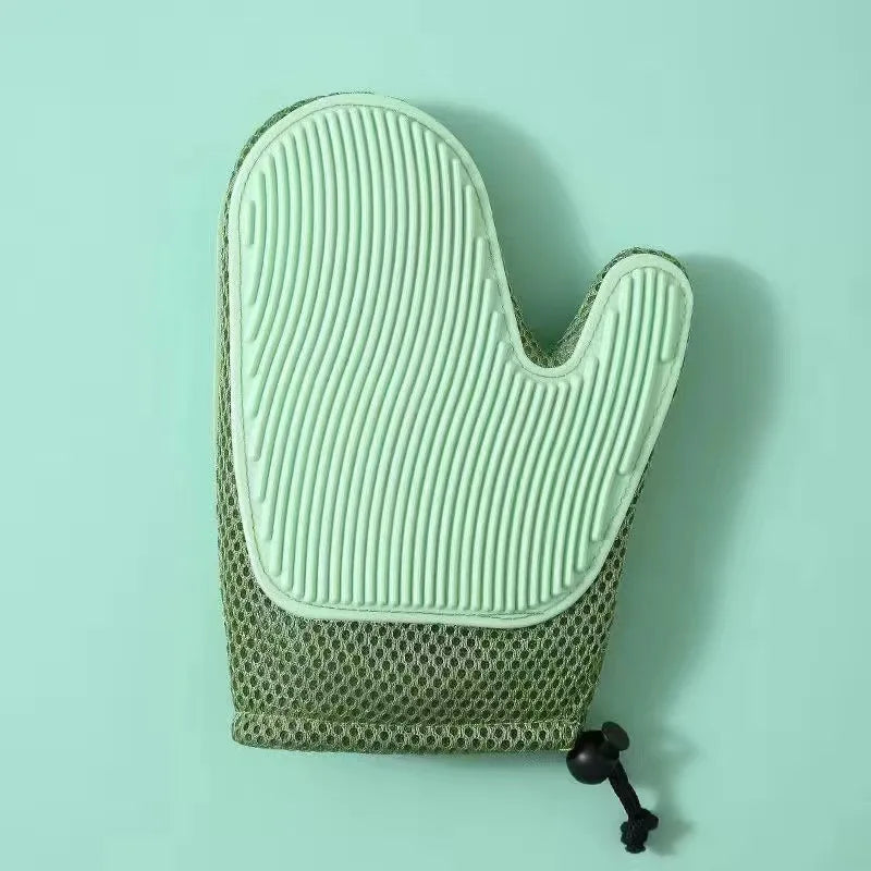 2 in 1 Pet Glove Pet Fur Remover Gloves Cat Grooming Glove Brush for Shedding Massage Efficient Pet Hair Remover Mitt