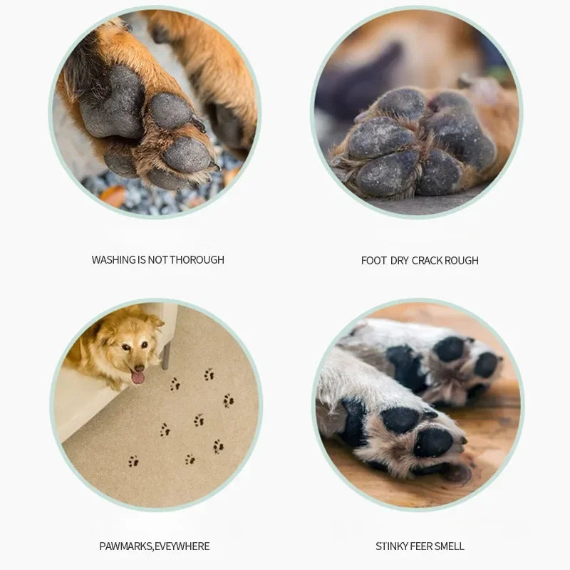 150ML Dog Paw Washing Foam Rinse-free Deep Cleaner Foam Cat Paw Foot Care Silicone Brush Universal Cleaning Dogs Cats Grooming