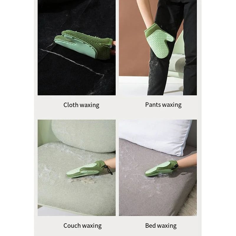 2 in 1 Pet Glove Pet Fur Remover Gloves Cat Grooming Glove Brush for Shedding Massage Efficient Pet Hair Remover Mitt