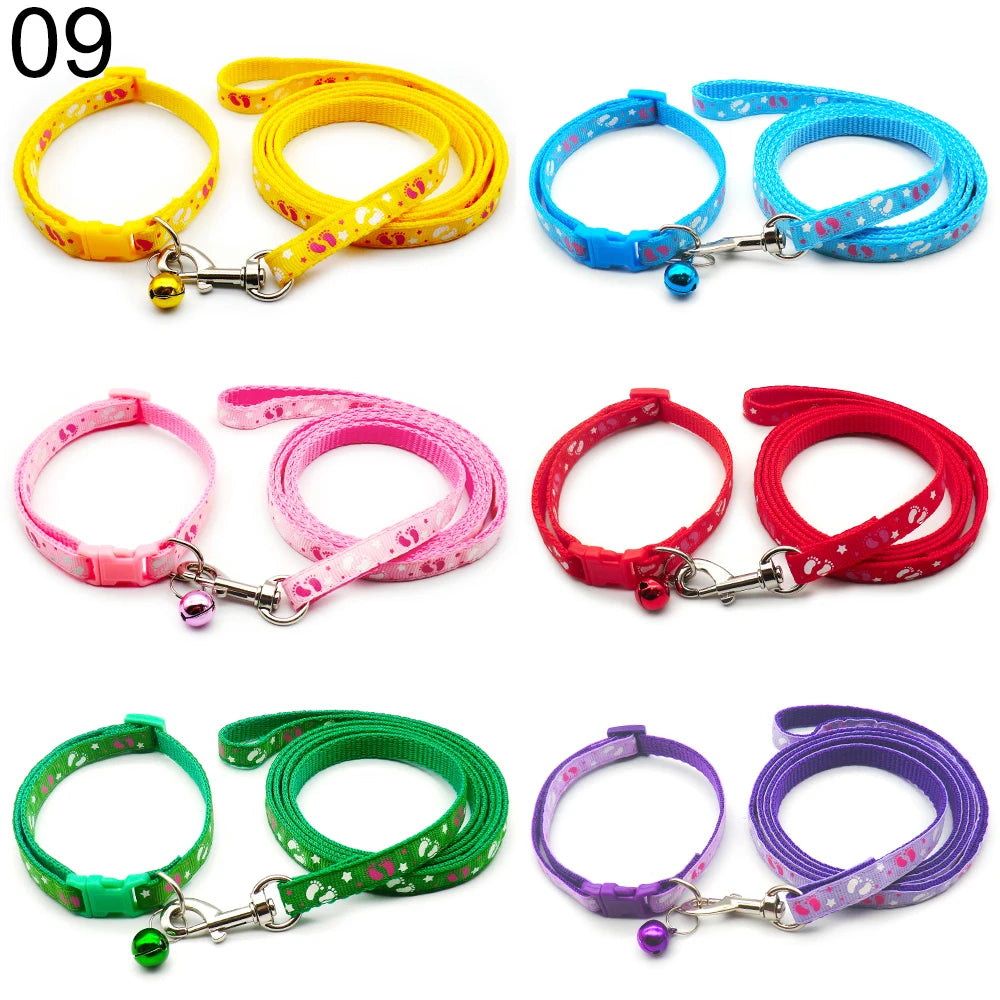 24Sets Dog Cat Leash Adjustable Leashes Collar Puppy Outdoor Walking Personalized Terier Schnauzer Outdoor Traction Rope General