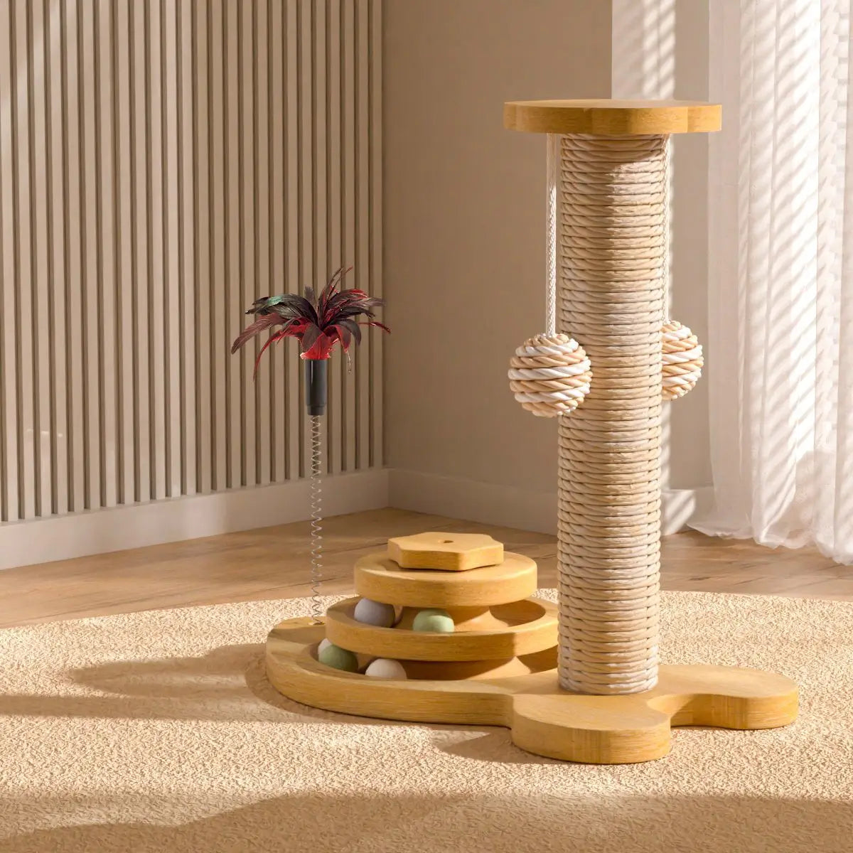 New Toy Wear-Resistant Universal Scratching Board Vertical Grinding Claw Column Integrated Multi-Layer
