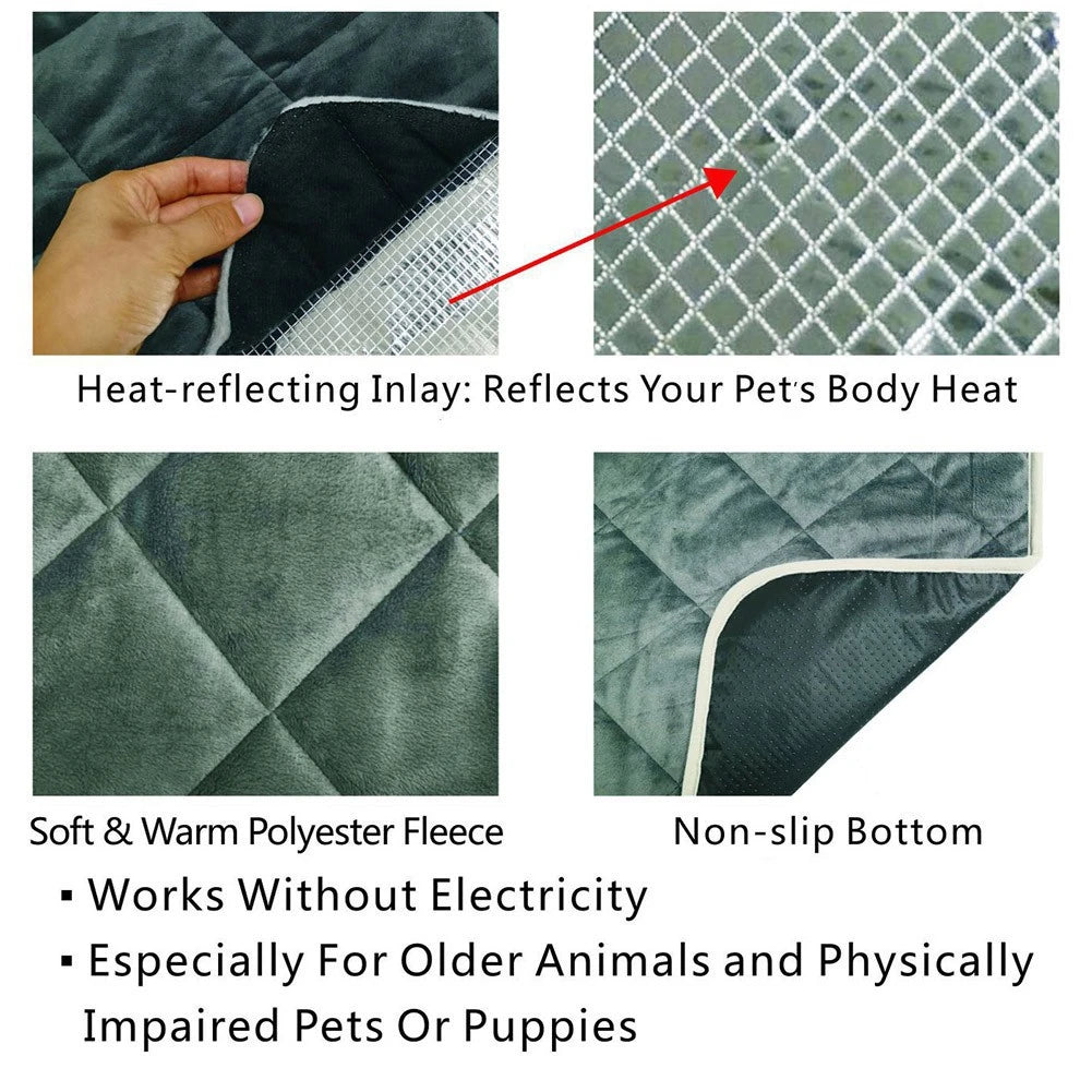 Washable Dog Pet Mat Winter Warming Cat Bed Pad Self-Warming Thermal Mat for Cats Dogs Car Seat Cover Anti-Slip bedding Pad 2024