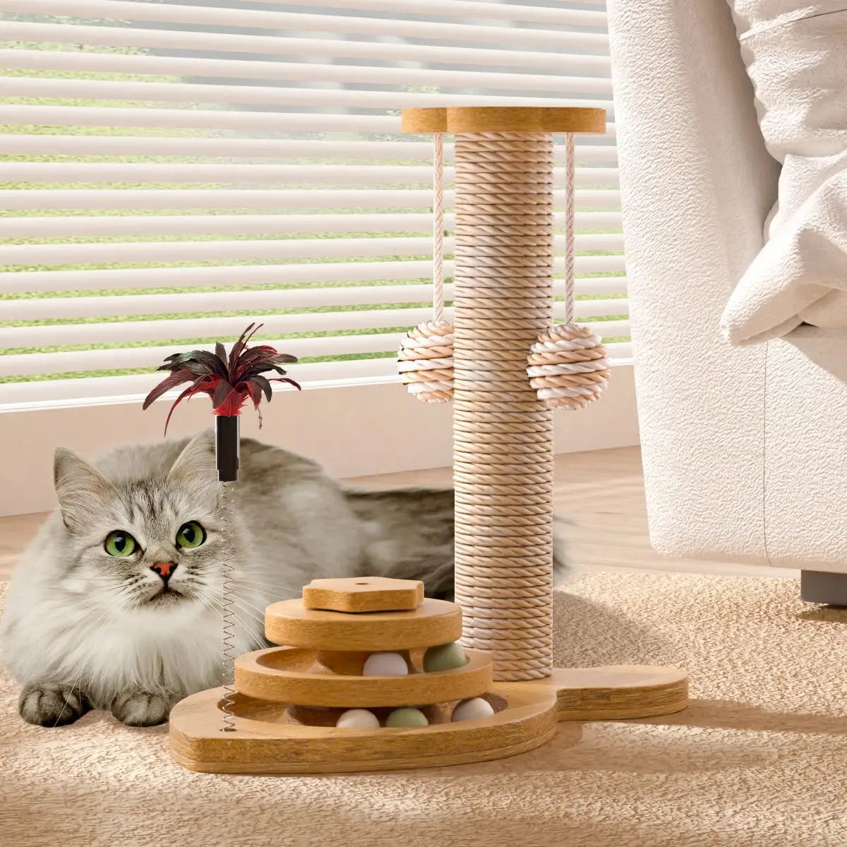 New Toy Wear-Resistant Universal Scratching Board Vertical Grinding Claw Column Integrated Multi-Layer