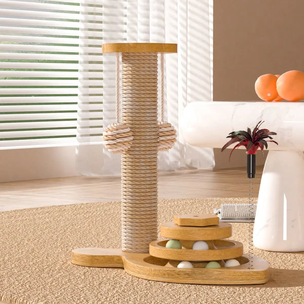 New Toy Wear-Resistant Universal Scratching Board Vertical Grinding Claw Column Integrated Multi-Layer