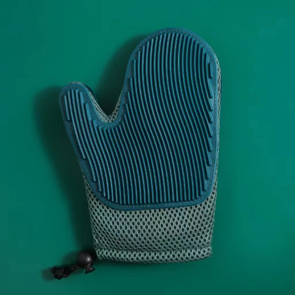 2 in 1 Pet Glove Pet Fur Remover Gloves Cat Grooming Glove Brush for Shedding Massage Efficient Pet Hair Remover Mitt