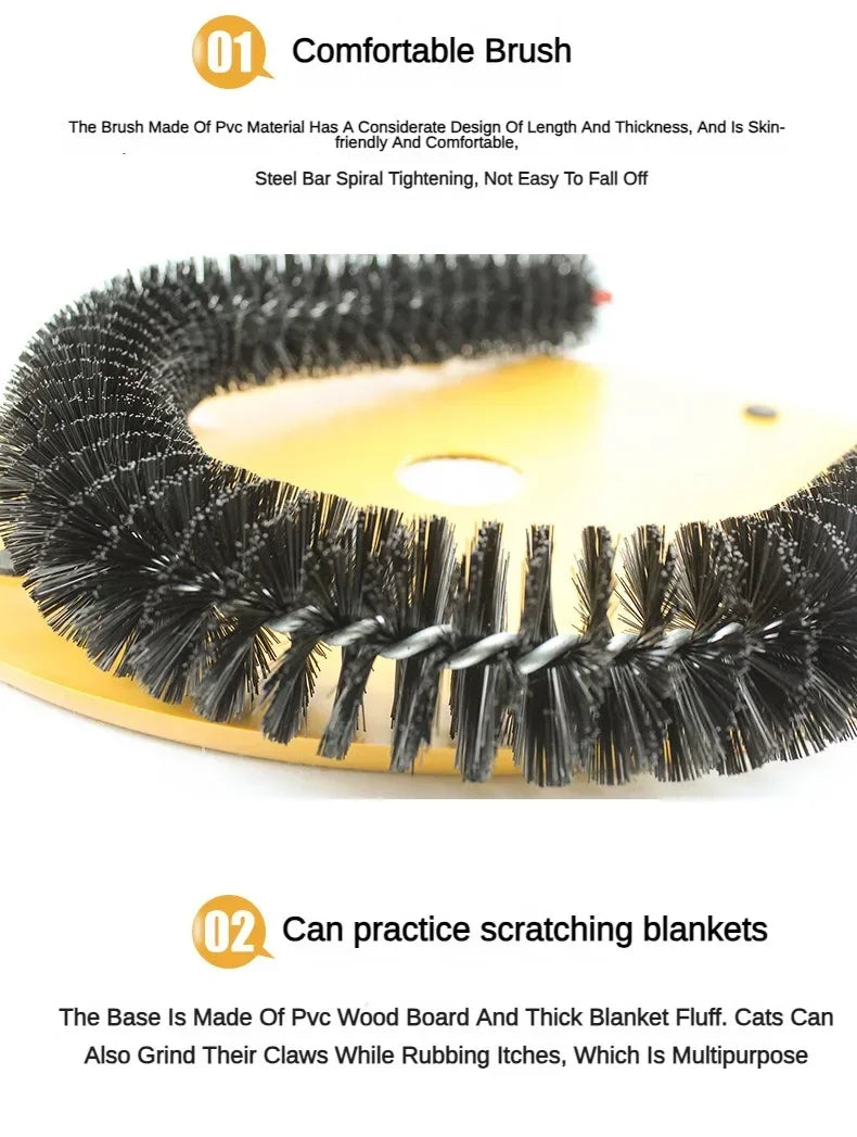 Cat Interactive Toy Arch Self-Grooming Device Pet Brush Care Belt Massage Removable Grooming Friction Toy Cat Accessories