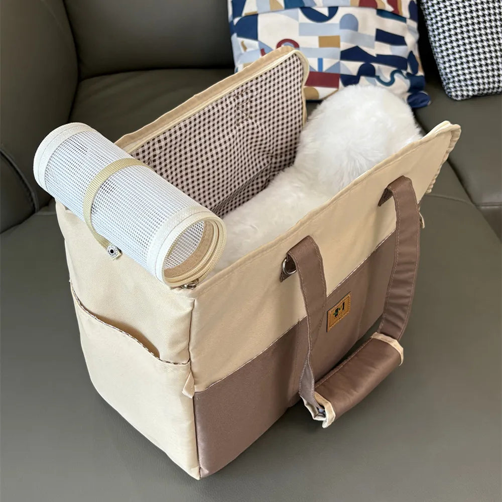 Dog Car Seat Dog Booster Car Seat Cat Carrier Bag Cat Bed for Small Dogs Cats Pet Car Seat with Pad and Straps for Dogs Cats