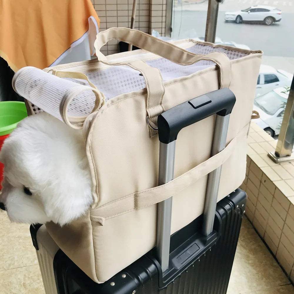 Dog Car Seat Dog Booster Car Seat Cat Carrier Bag Cat Bed for Small Dogs Cats Pet Car Seat with Pad and Straps for Dogs Cats