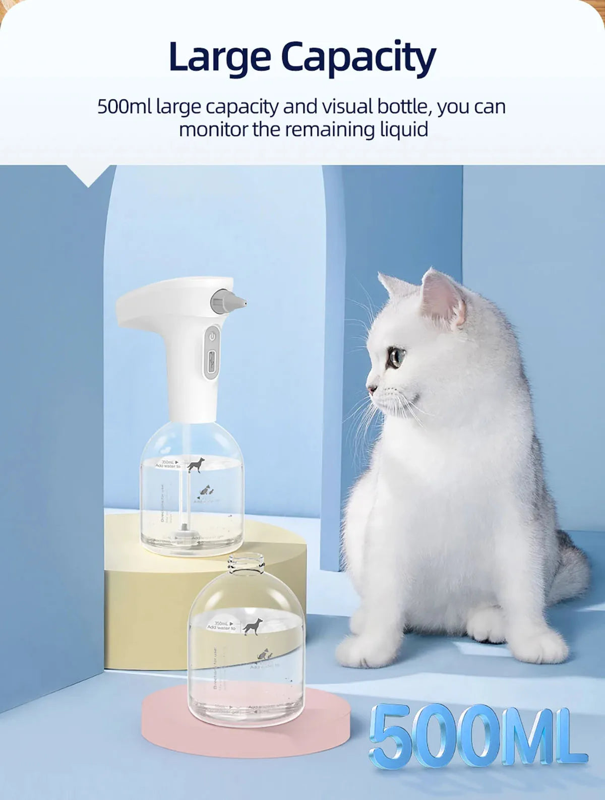Cat Automatic Foam Soap Dispenser Cordless Pet Bath Cleaning Electric Dog Shampoo Foam Machine Pet Sprayer Supplies
