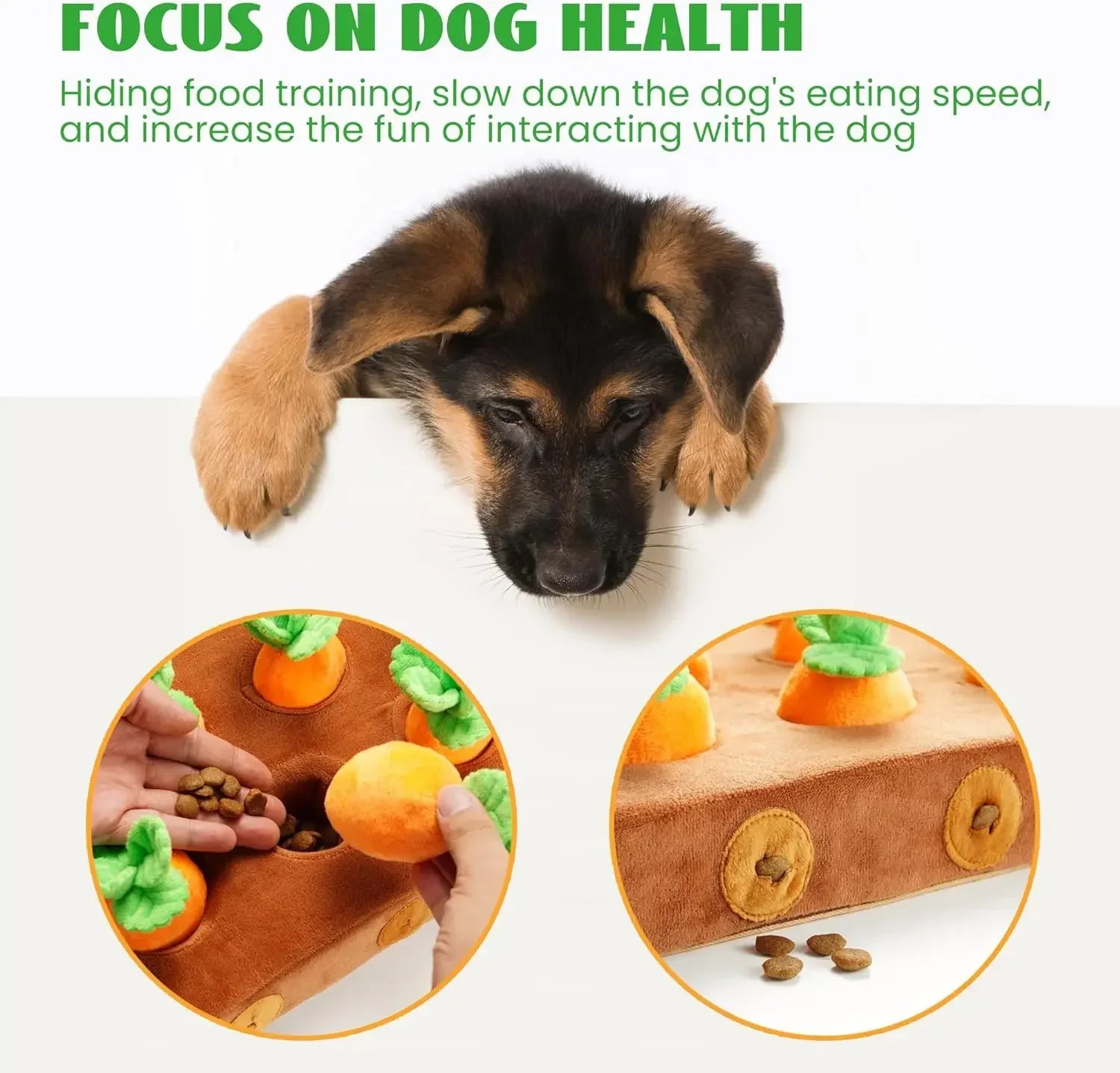 12 pcs Carrot Dog Squeaky Toys with Food Dispensing Farm, Enrichment Hide and Seek, Puzzle Small an