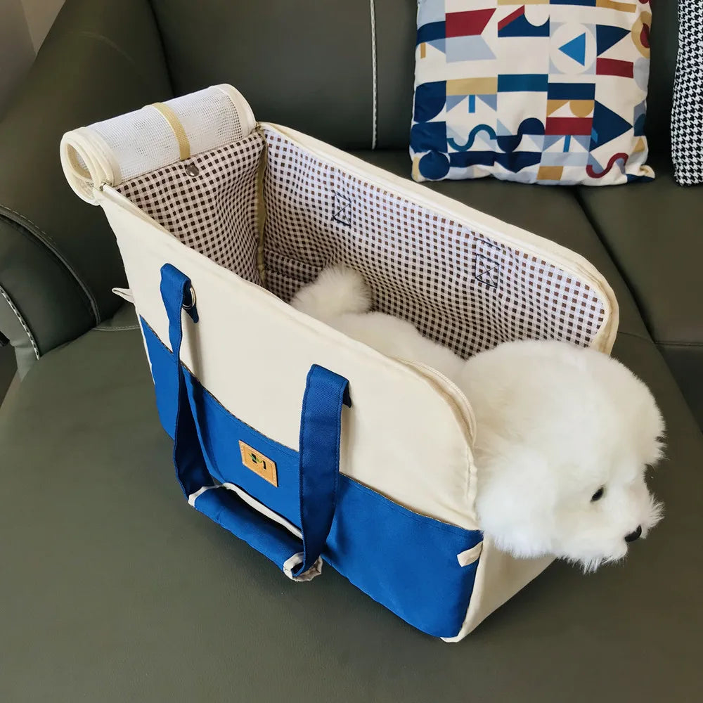 Dog Car Seat Dog Booster Car Seat Cat Carrier Bag Cat Bed for Small Dogs Cats Pet Car Seat with Pad and Straps for Dogs Cats