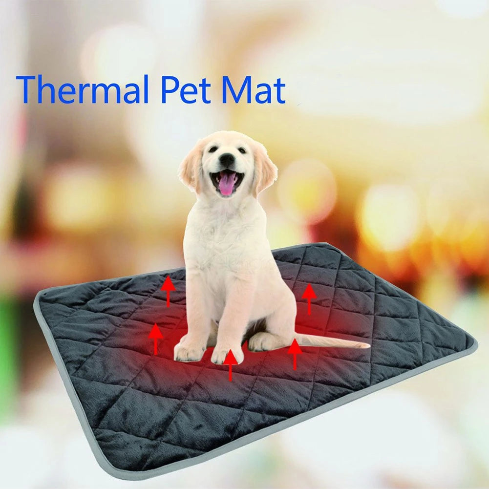 Washable Dog Pet Mat Winter Warming Cat Bed Pad Self-Warming Thermal Mat for Cats Dogs Car Seat Cover Anti-Slip bedding Pad 2024