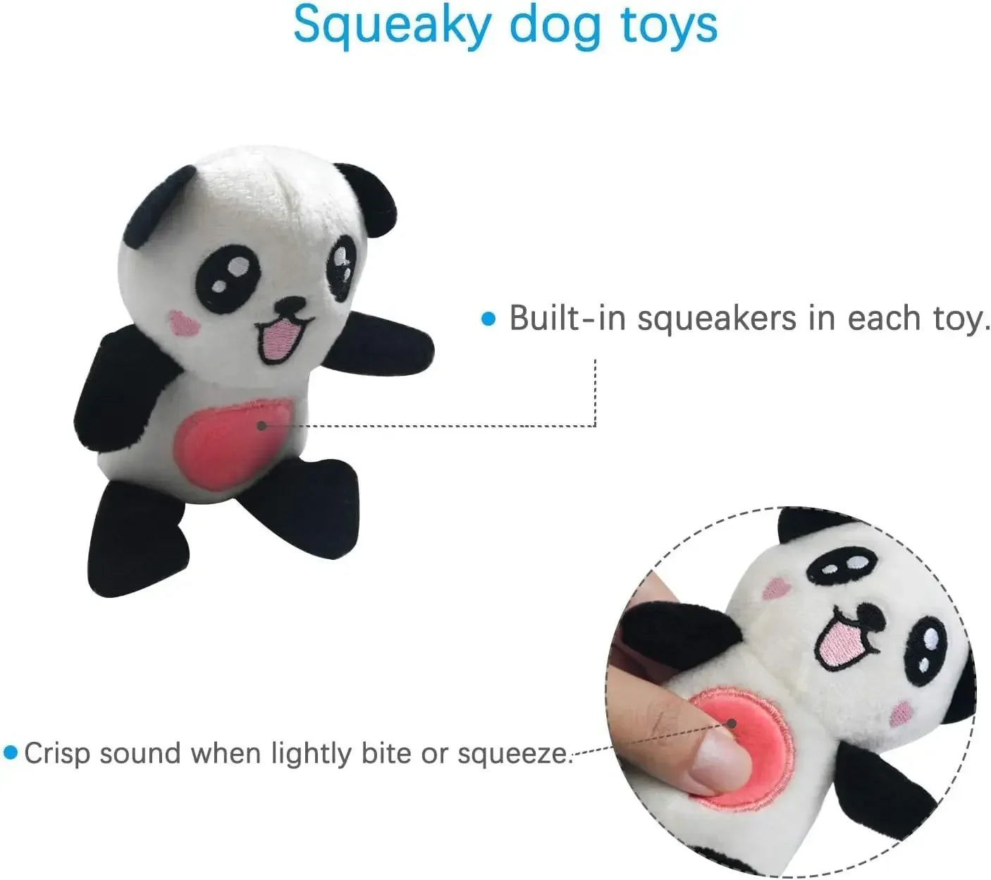 Squeaky Plush Dog Toy Puppy, Small Stuffed Chew Toys 12 Bulk with Squeakers, Cute Soft Pet