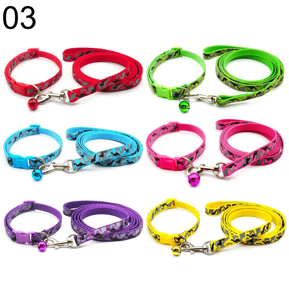 24Sets Dog Cat Leash Adjustable Leashes Collar Puppy Outdoor Walking Personalized Terier Schnauzer Outdoor Traction Rope General