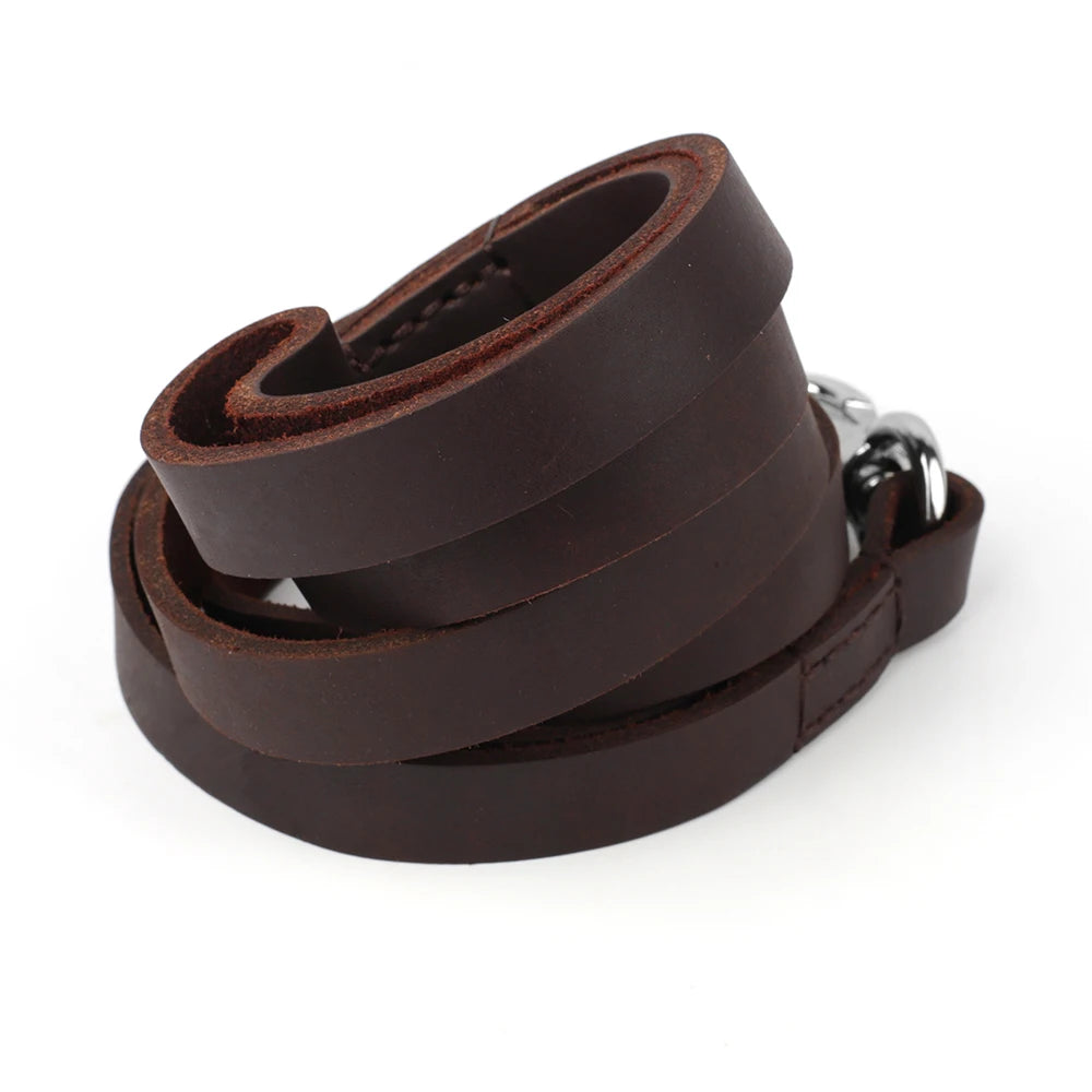Durable Leather Dog Leash High quality dog leashes Outdoor Pet Leads Leashes for Medium Large Dogs