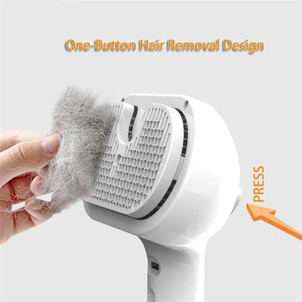 Pet Spray Grooming Comb 2 in 1 Cleaning Pets Hair Remover Brush for Pets Grooming Tools Dematting Comb Built-in Mist Humidifier