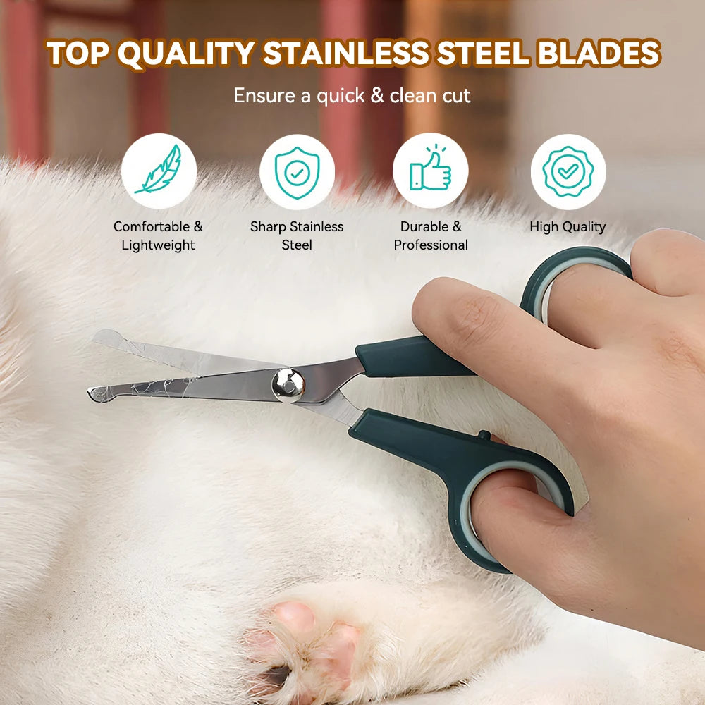 8 in 1 Complete Professional Dog Grooming Set Dog Paw Care Nail Clippers and Trimmers, Stainless Steel Depilatory Comb