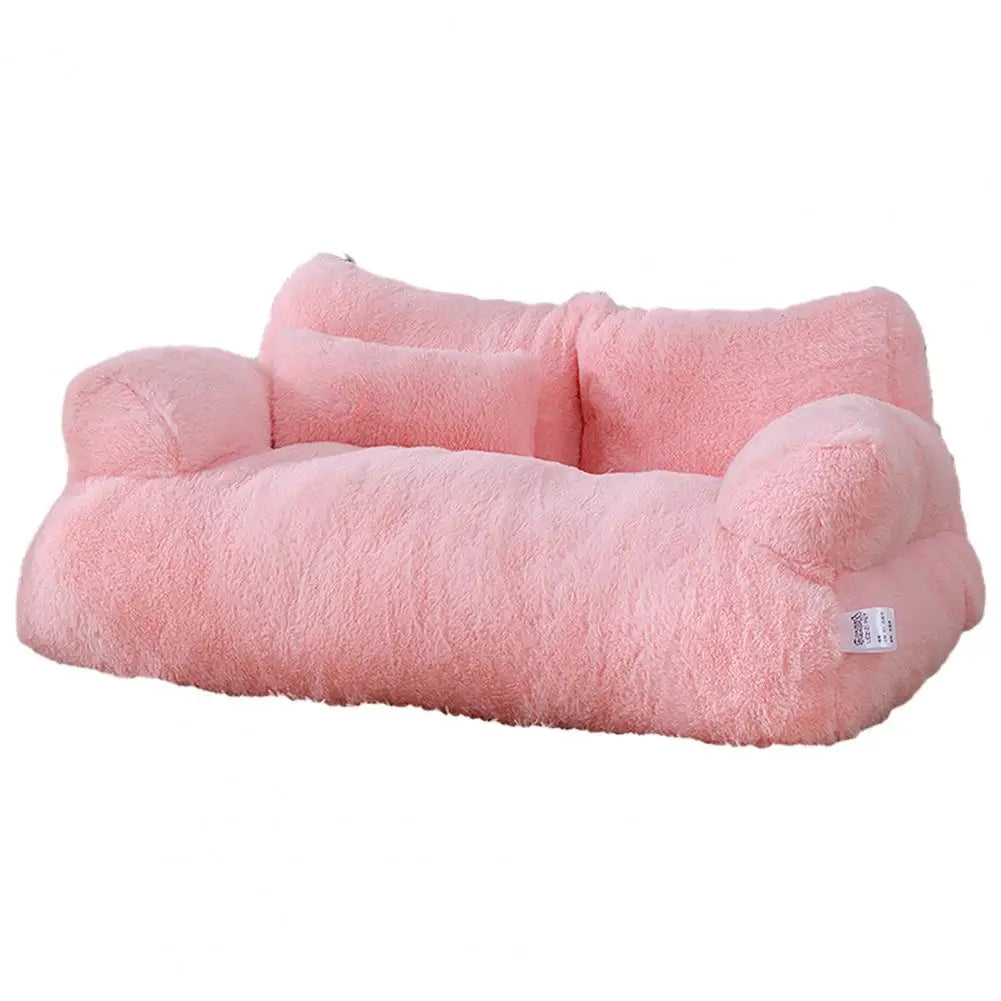 Pet Sleeping Cushion Soft Comfortable Pet Bed with Removable Washable Cover Non-slip Cat Sleeping Cushion Fluffy Plush for Dogs