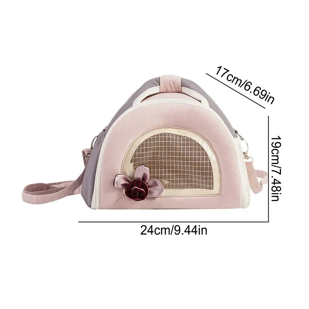 Small Pet Carrier Bag Hamster Travel Bag bunny Chinchilla Guinea Pig Breathable Carry Cage Warm Soft Pouch Hamster Supplies