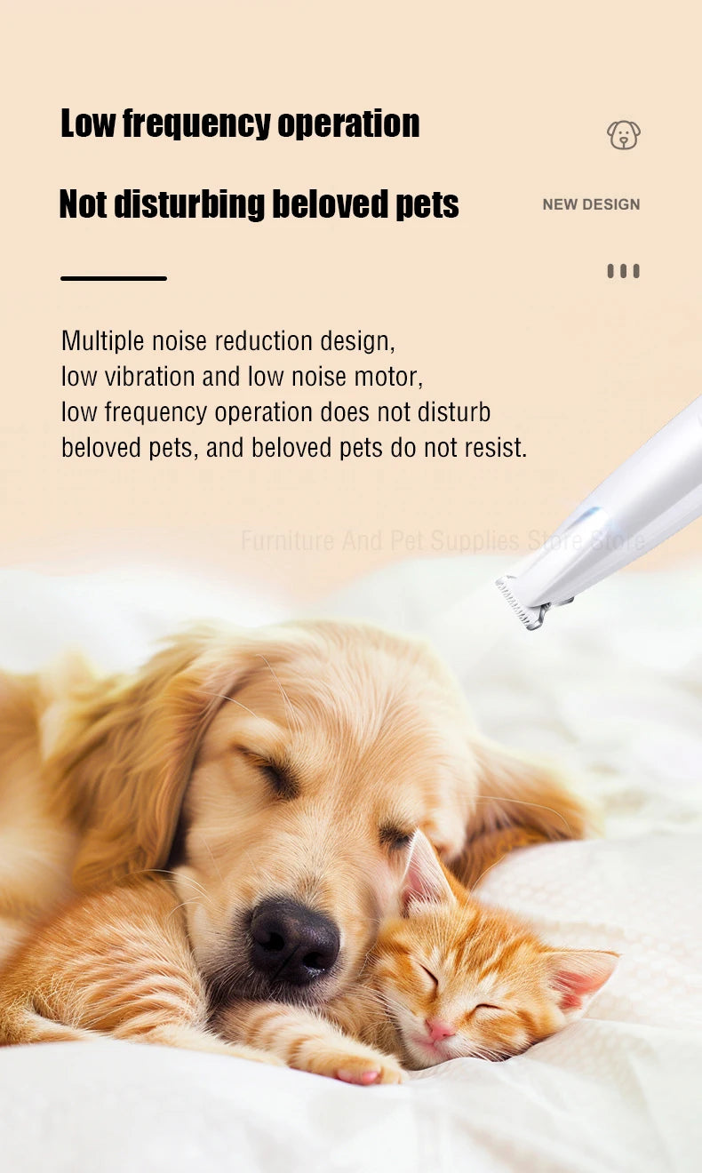 New Dog Paw Trimmer with LED Light Fully Waterproof Pet Hair Trimmer with LED Display Dog Clippers for Grooming 18mm Widen Blade