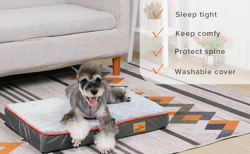 Dog Pet Bed  Large Padded Orthopedic Dog Bed Foam Cushion Pets Pillow Bed with Washable Cover