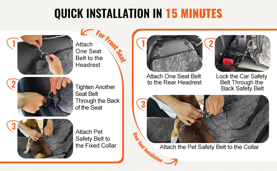 Dog Booster Car Seat Pet Car Seat for Small Medium Dog up to 40 lbs Gray